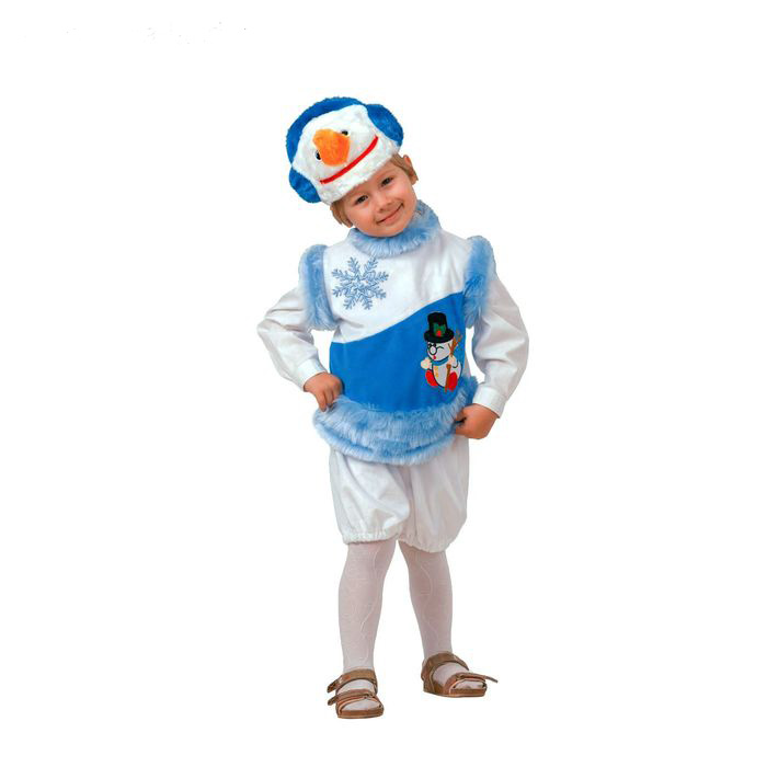 Купить Карнавальный костюм "Снеговик снежный", плюш, р-р 28, рост 110 см | Подарки и товары для творчества в Самаре, Быстрая, бесконтактная доставка по Самаре