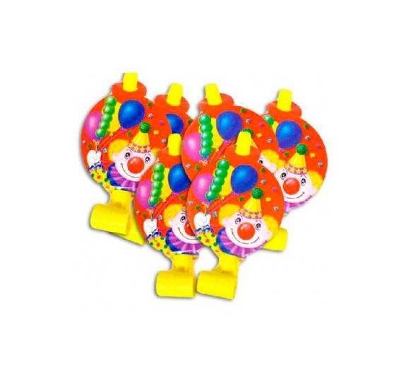 Купить Язык-гудок с карт Клоун с шарами 6шт/G | Подарки и товары для творчества в Самаре, Быстрая, бесконтактная доставка по Самаре